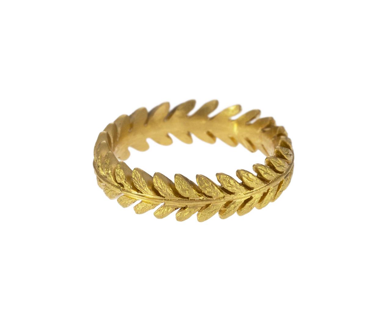 Graceful Elevated 22k Gold Leaf Ring – Andaaz Jewelers